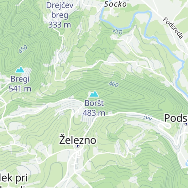 Map of Boršt