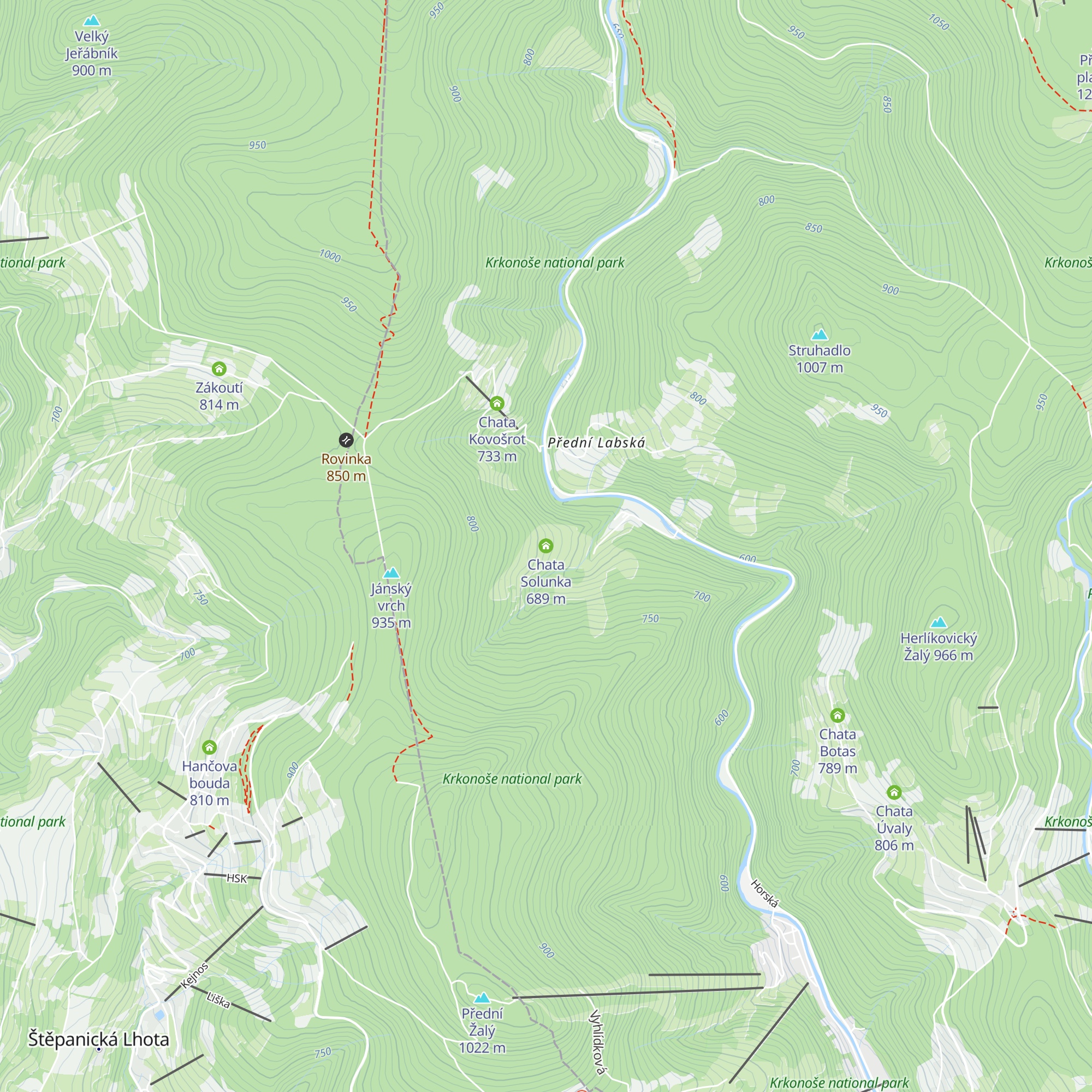Chata Solunka map