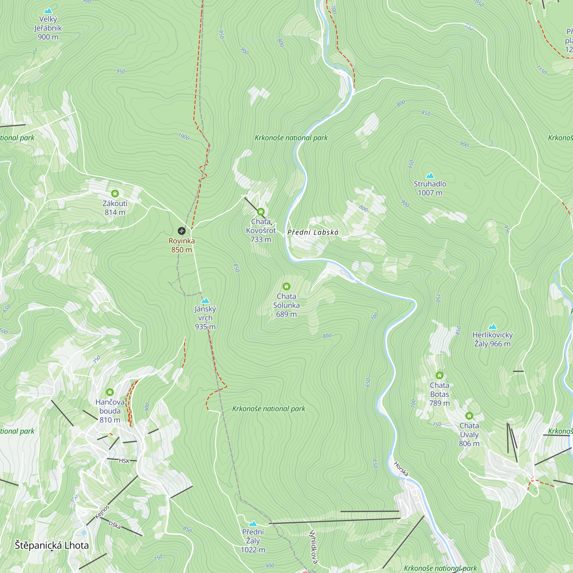 Chata Solunka map