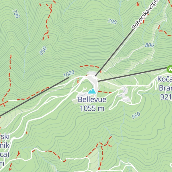 Map of Mariborsko Pohorje