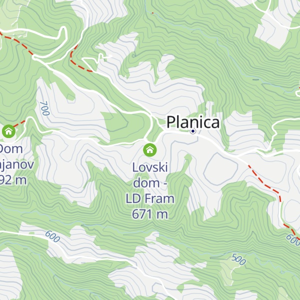 Map of Lovski dom - LD Fram