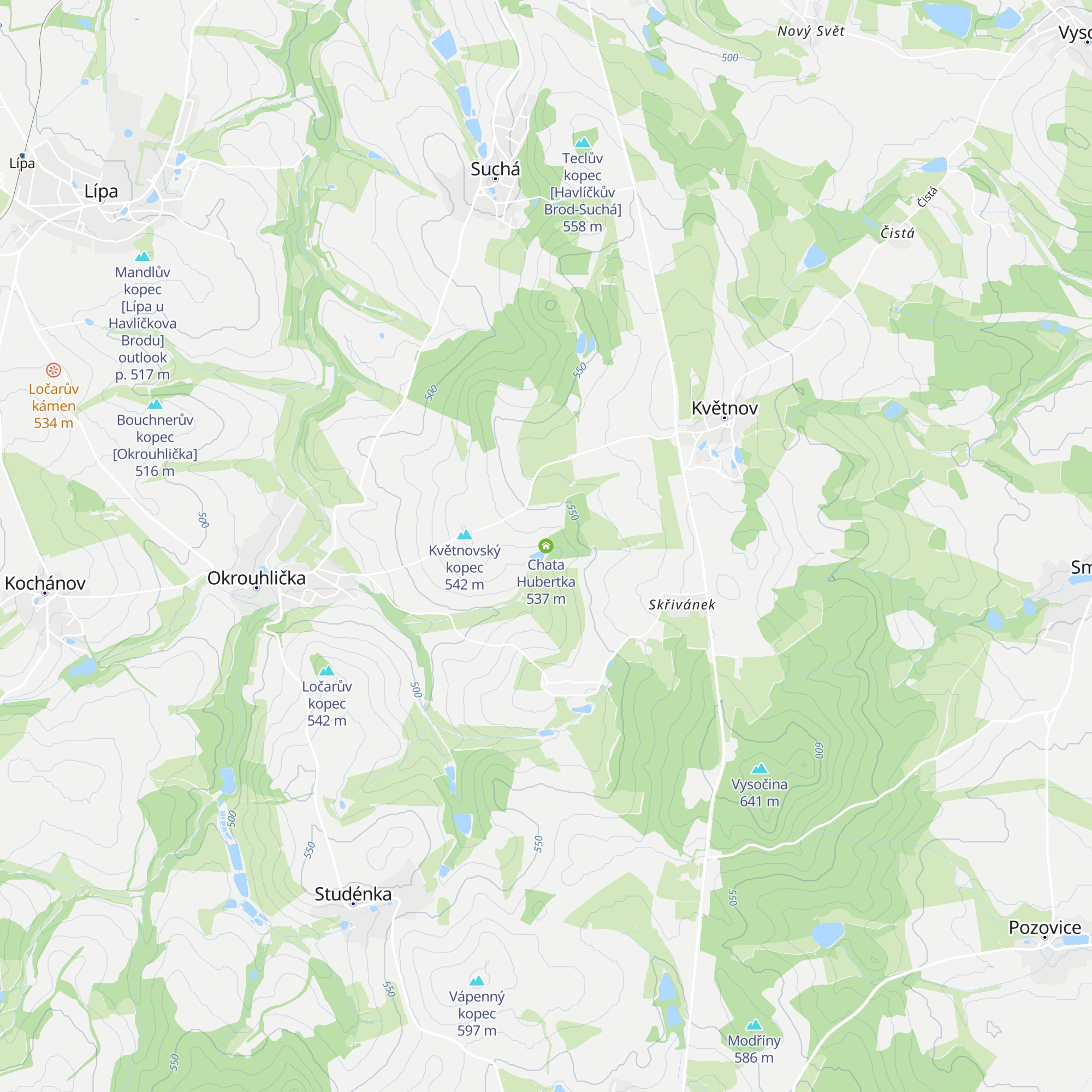 Chata Hubertka map