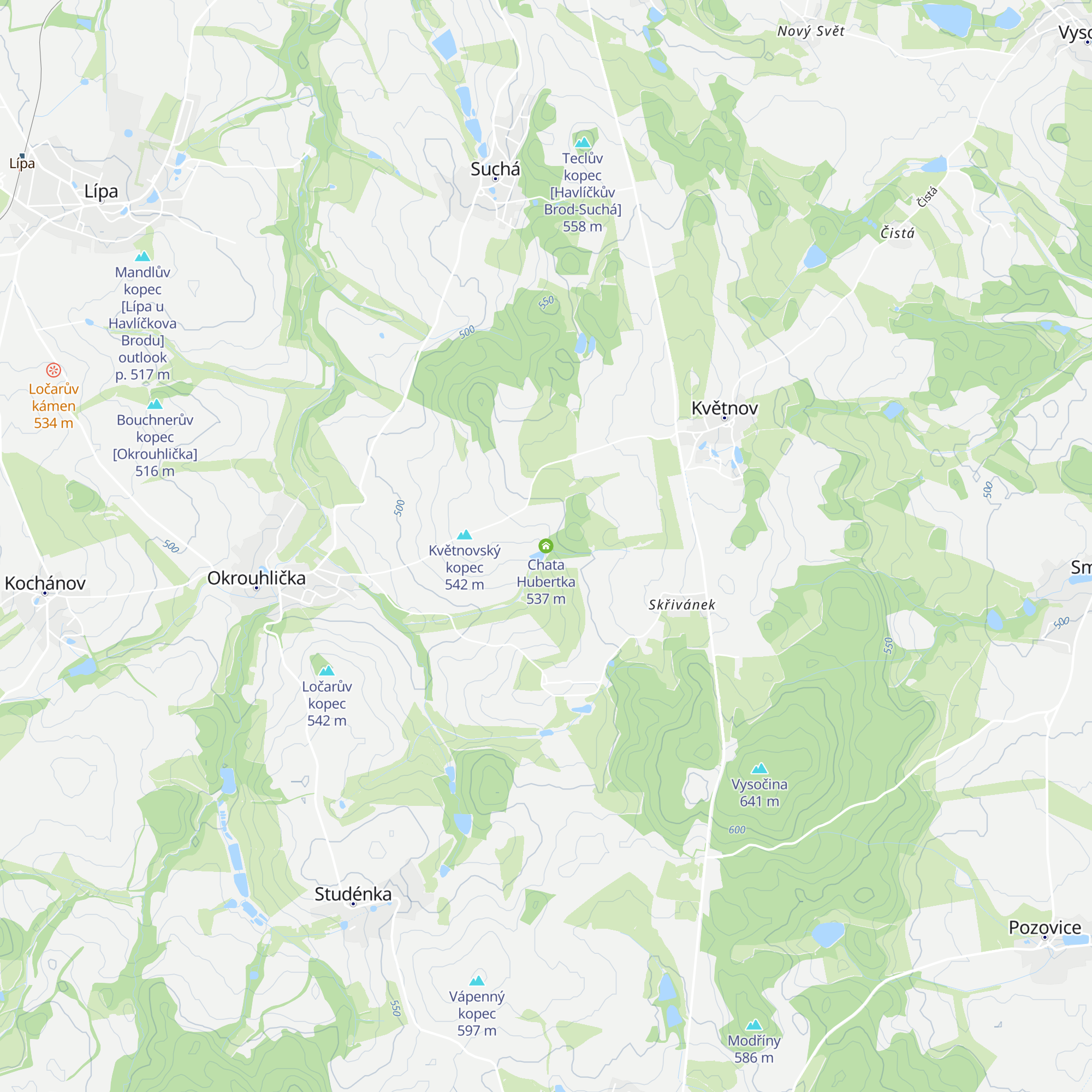 Chata Hubertka map