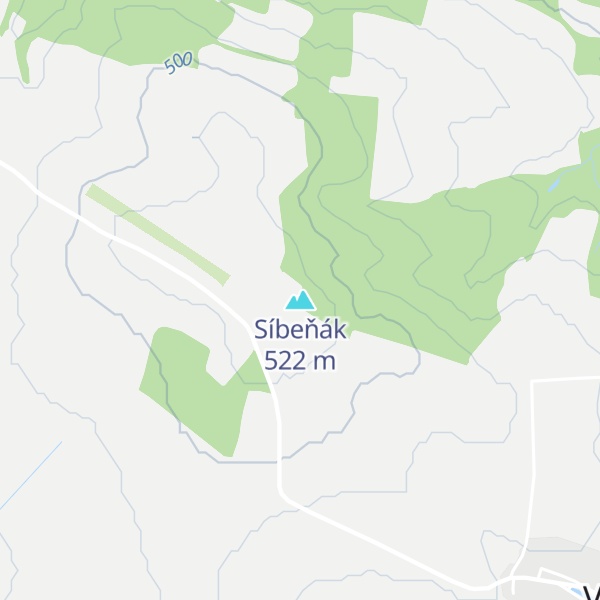 Map of Síbeňák