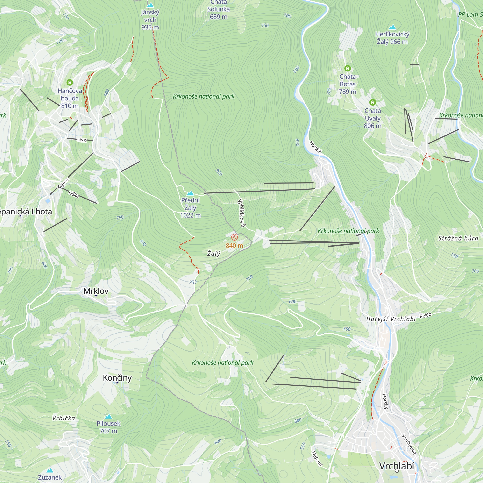 Möhwaldova bouda map