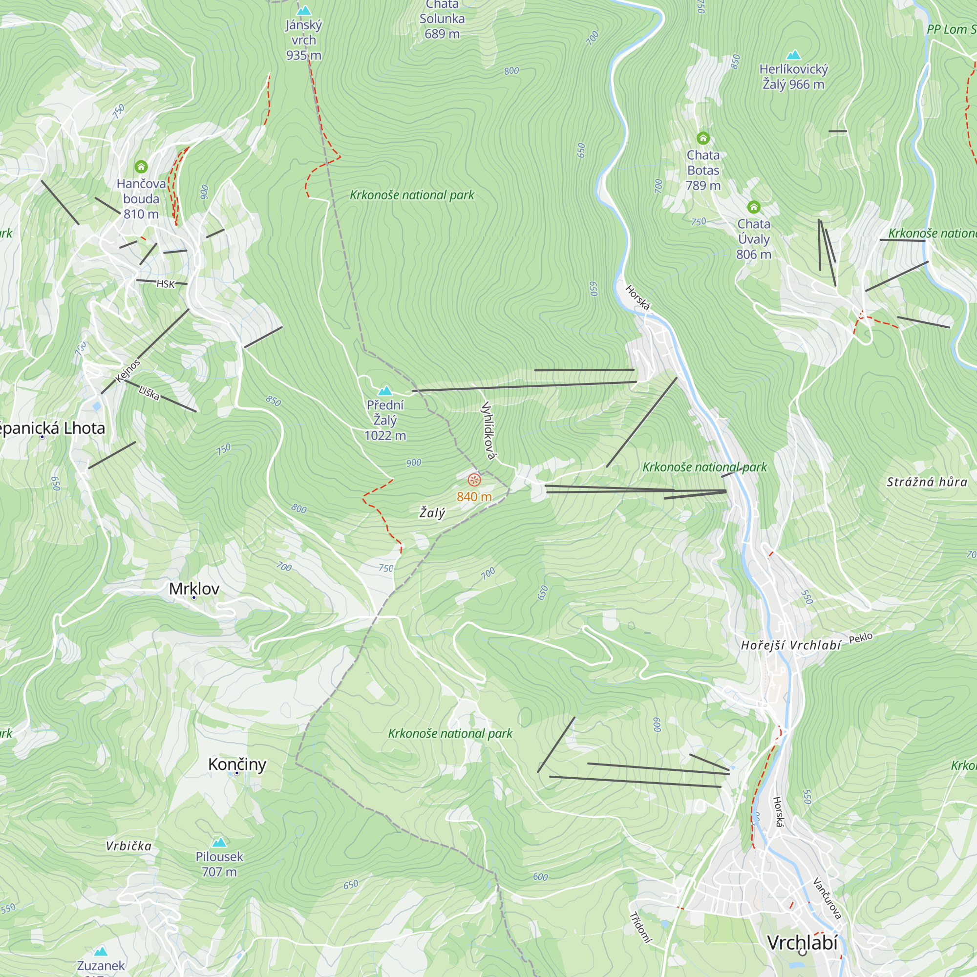 Möhwaldova bouda map