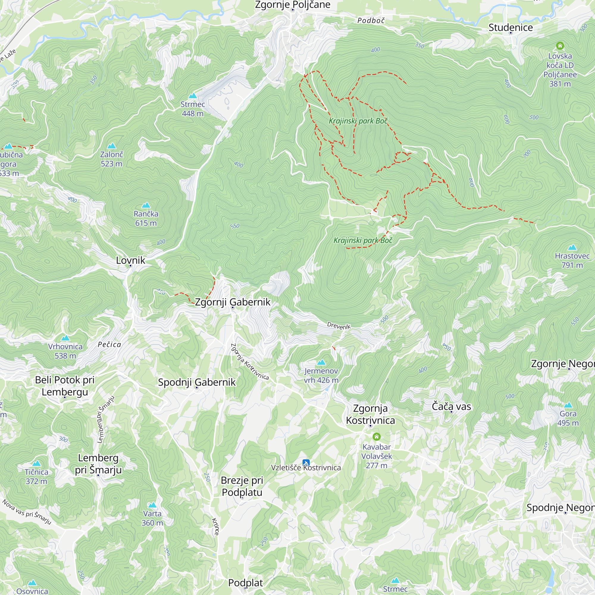 Planinska koča Velikonočnica map