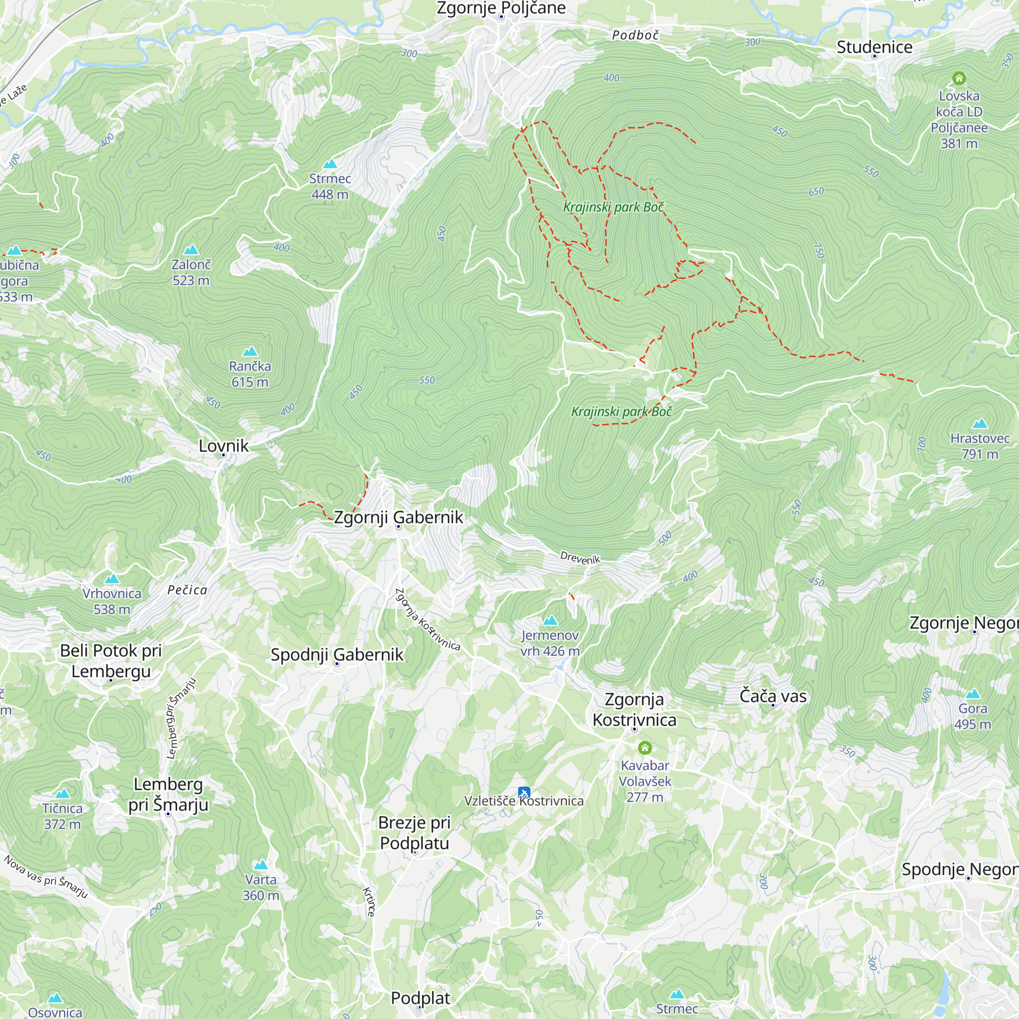 Planinska koča Velikonočnica map