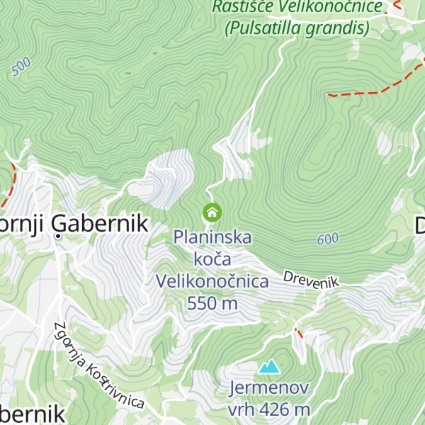 Map of Planinska koča Velikonočnica