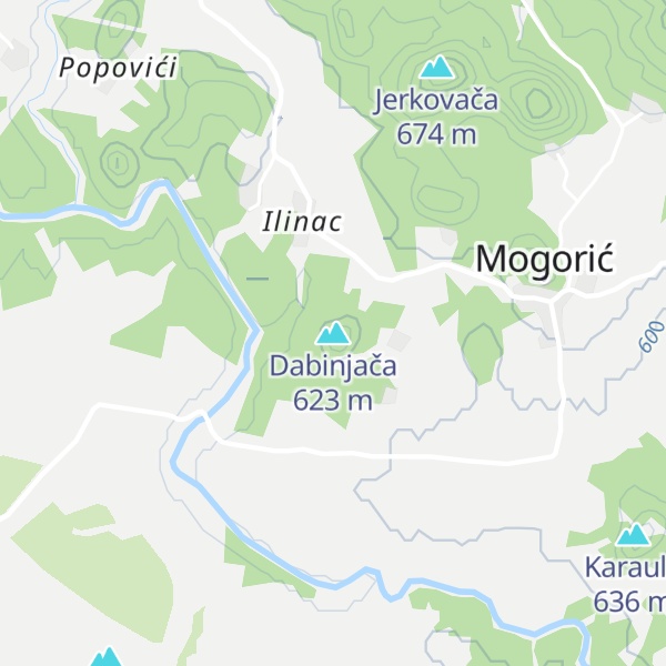 Map of Dabinjača