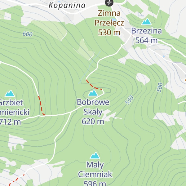 Map of Bobrowe Skały