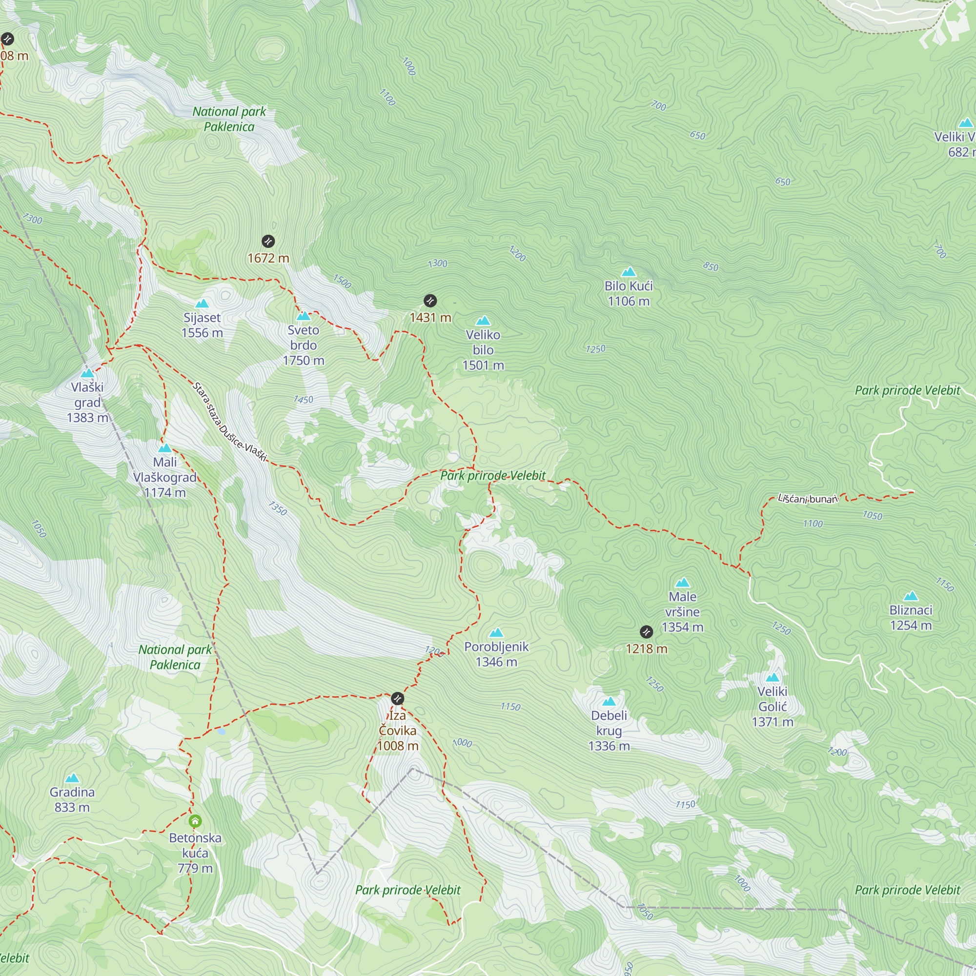 Planinarsko sklonište Dušice map