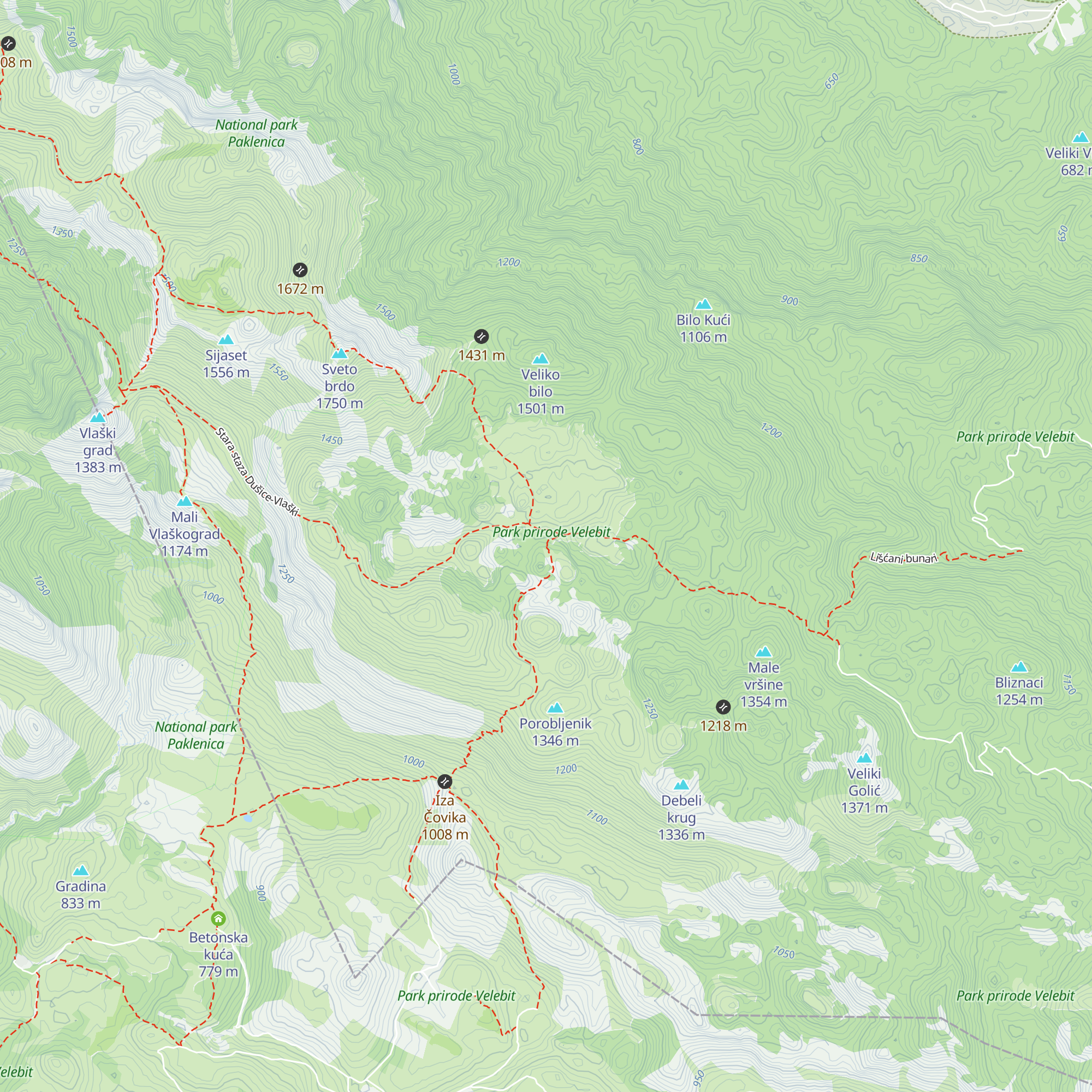 Planinarsko sklonište Dušice map