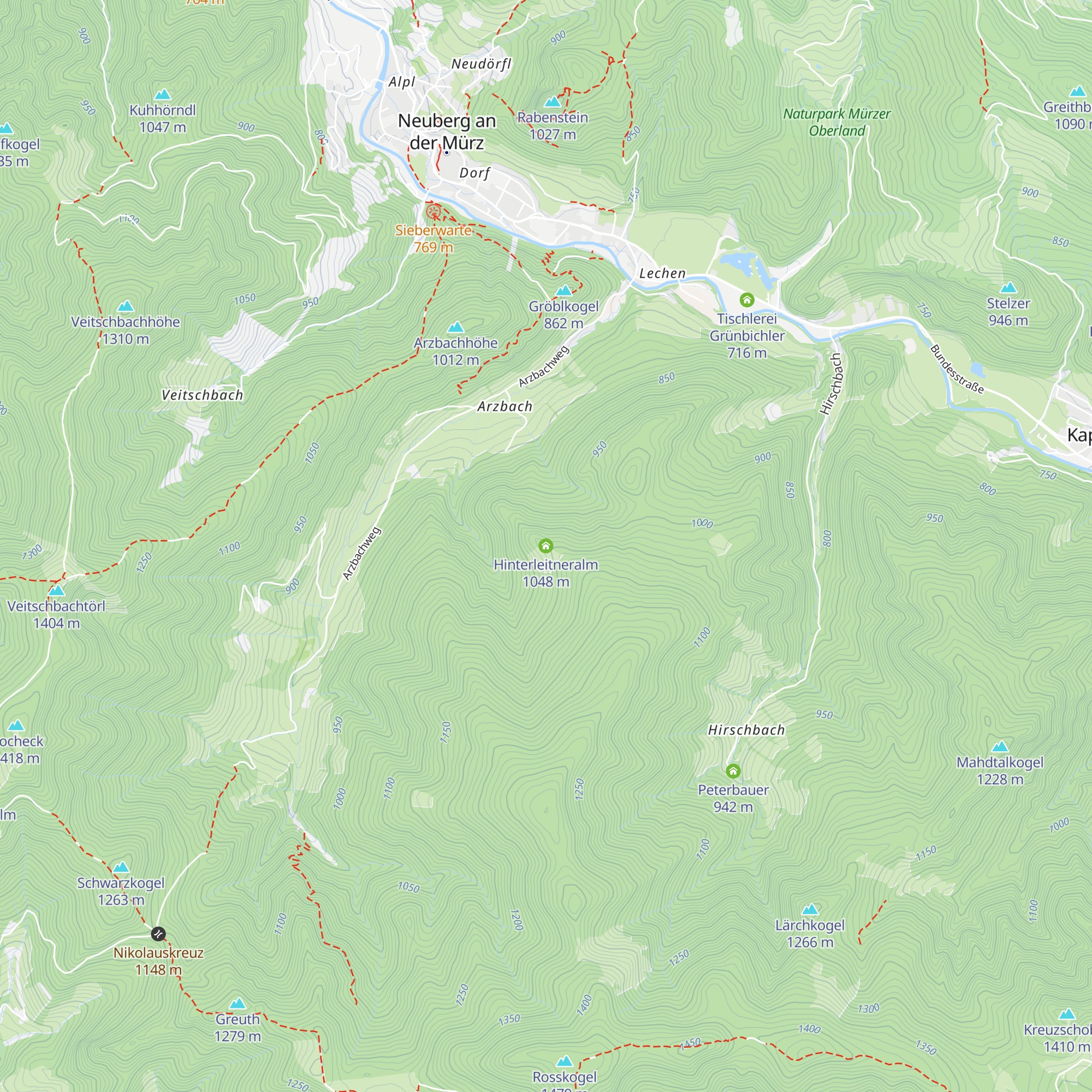 Hinterleitneralm map