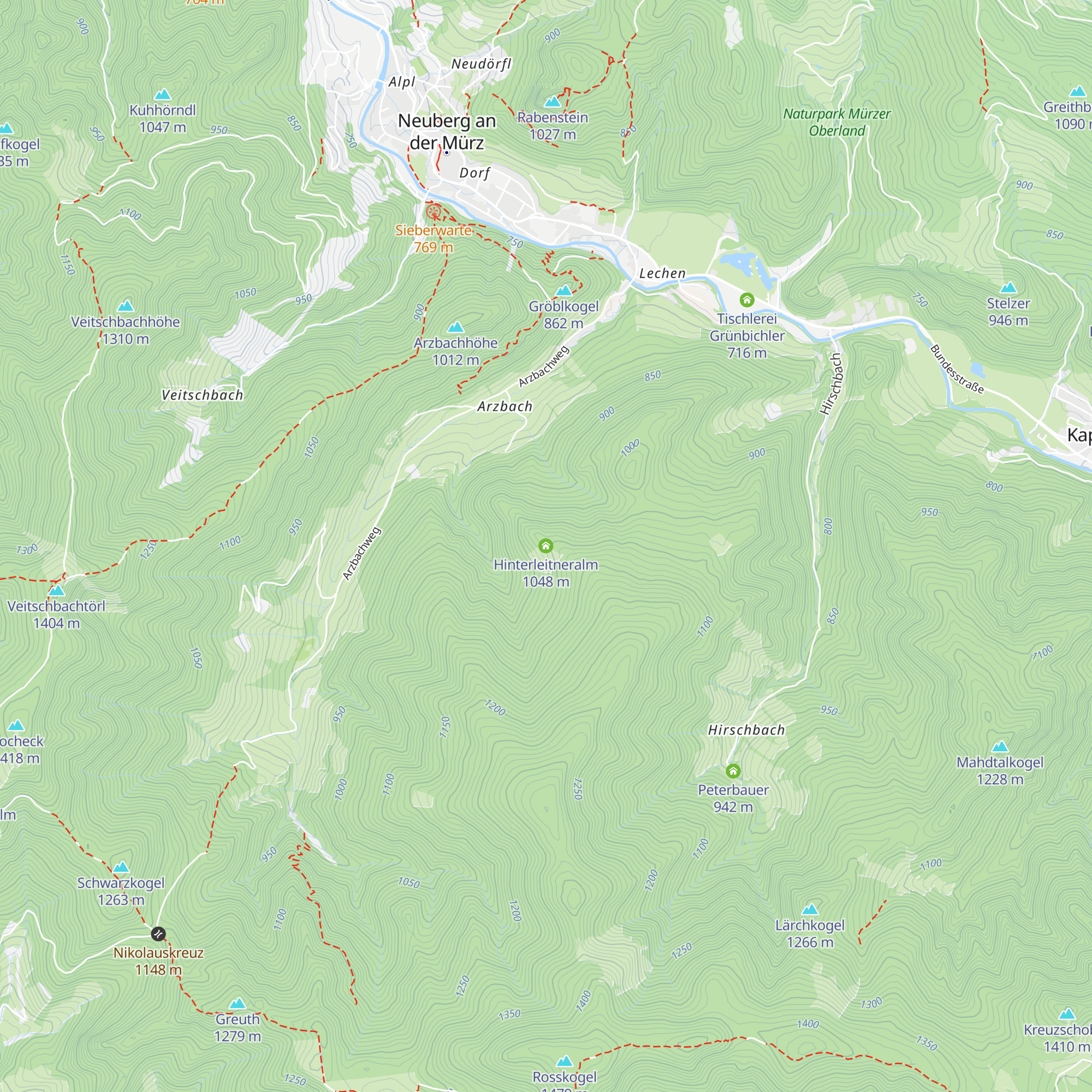 Hinterleitneralm map