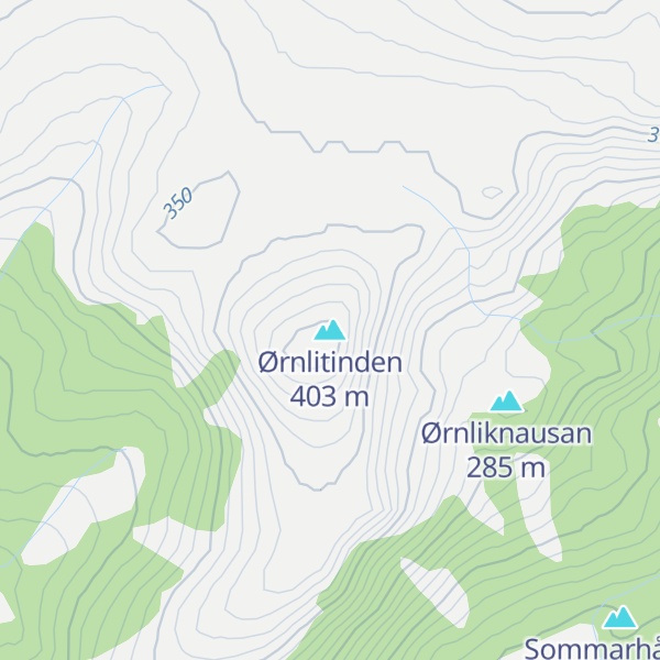 Map of Ørnlitinden