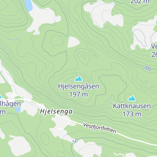 Map of Hjelsengåsen