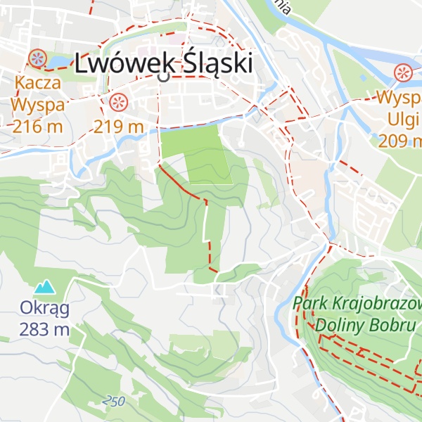Map of Kalwaria Lwówecka