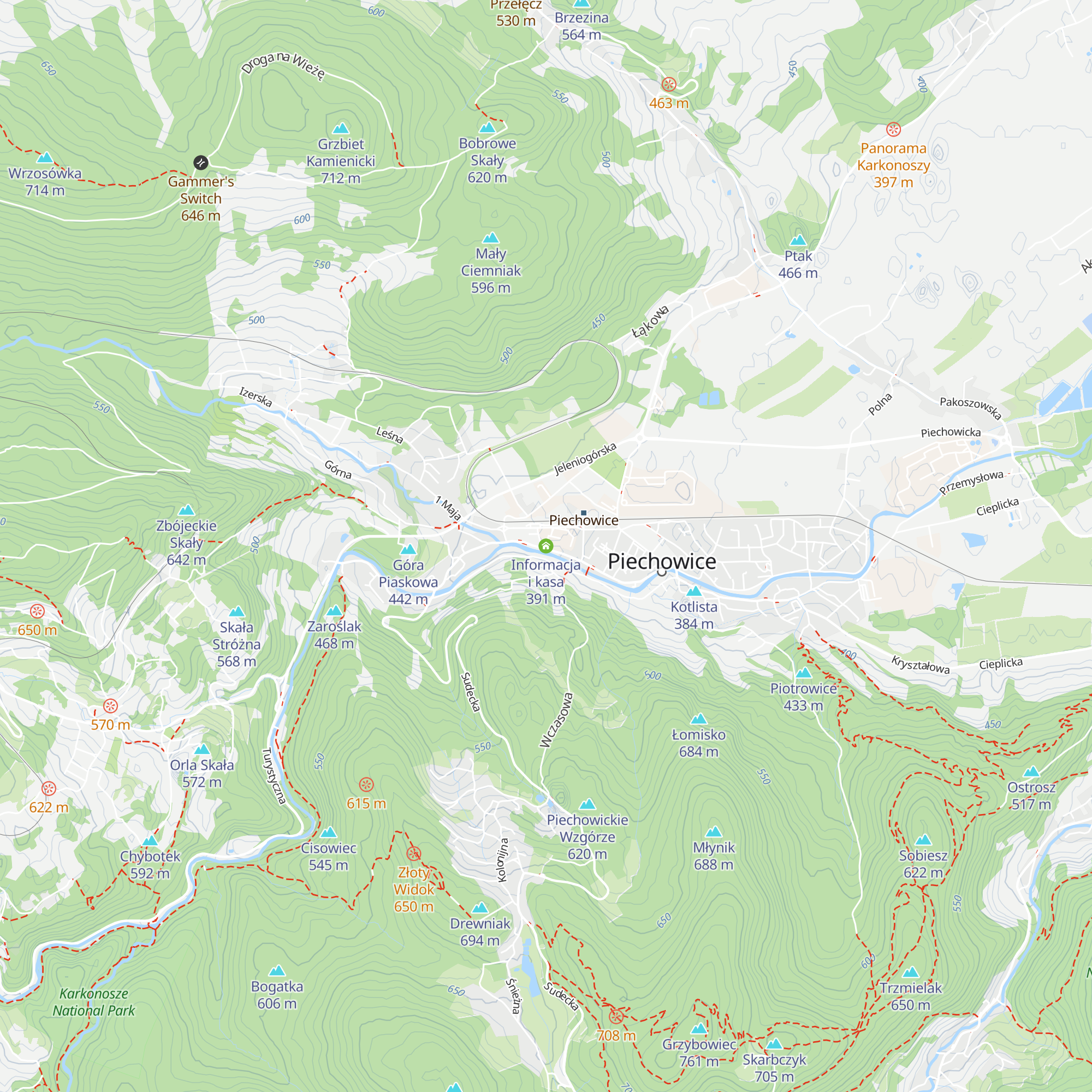 Informacja i kasa map