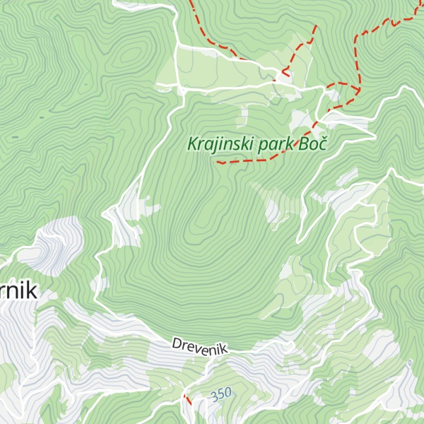 Map of Dreveniška gora