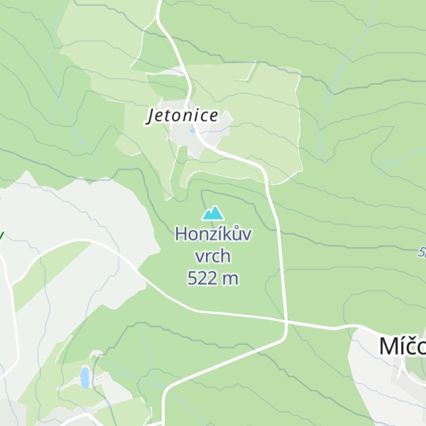 Map of Honzíkův vrch