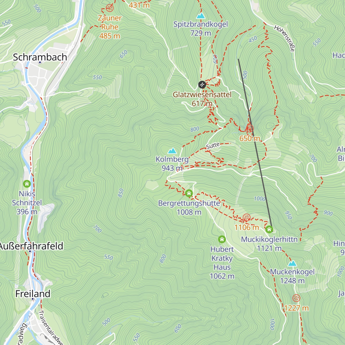 Lilienfelder Hütte map