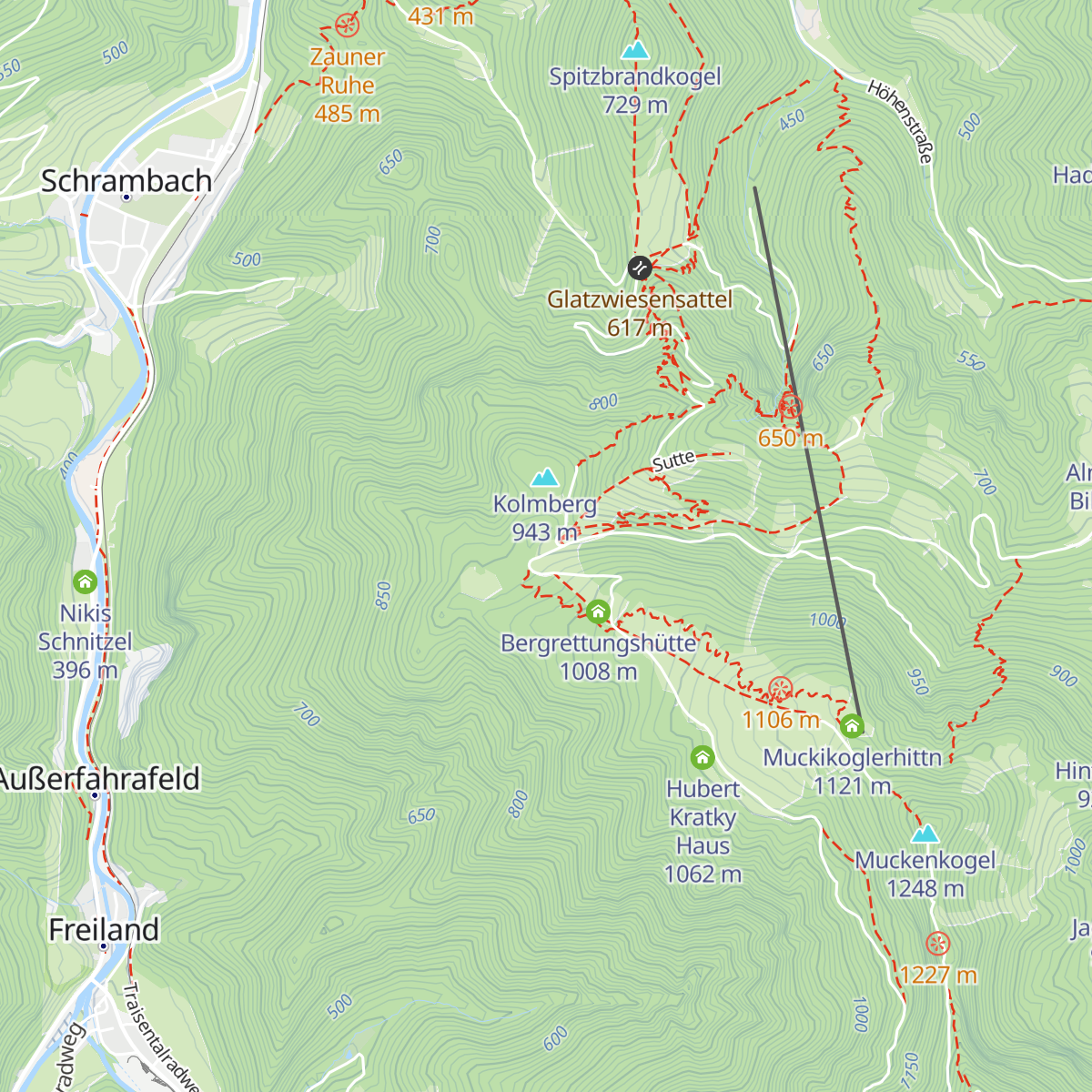 Lilienfelder Hütte map