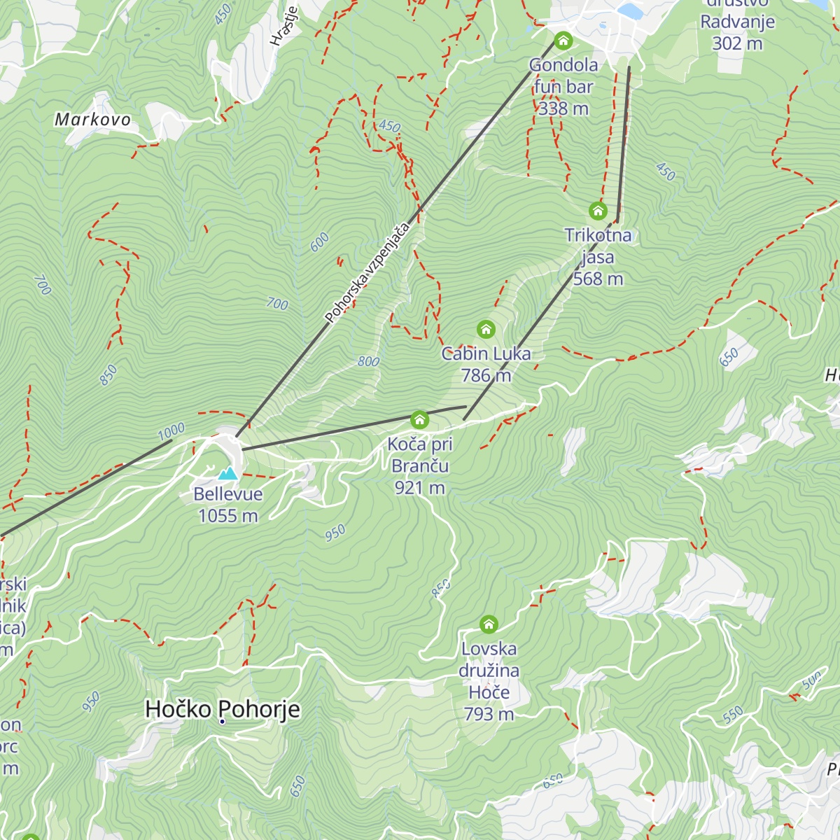 Koča pri Branču map