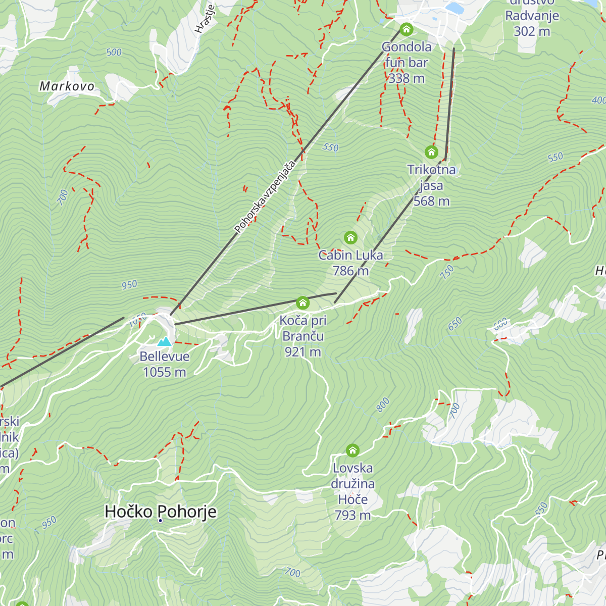 Koča pri Branču map