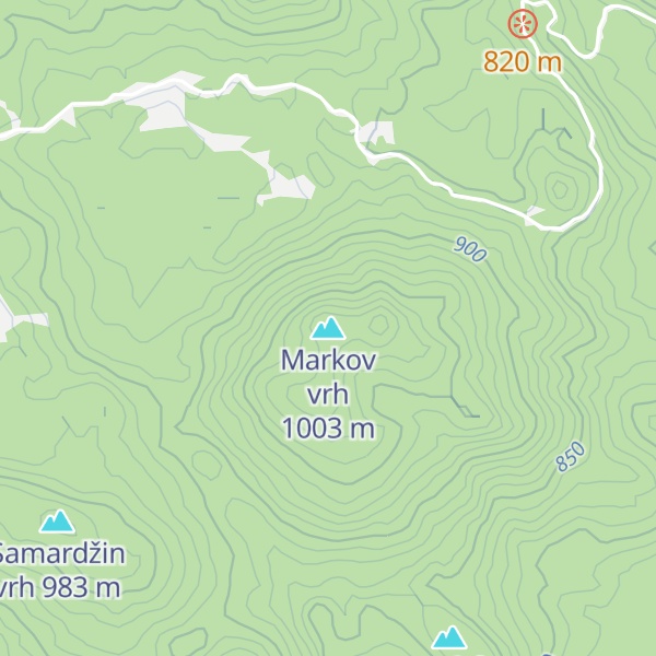 Map of Markov vrh