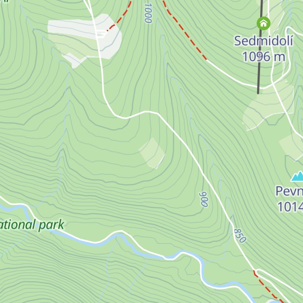 Map of Patejdlova bouda