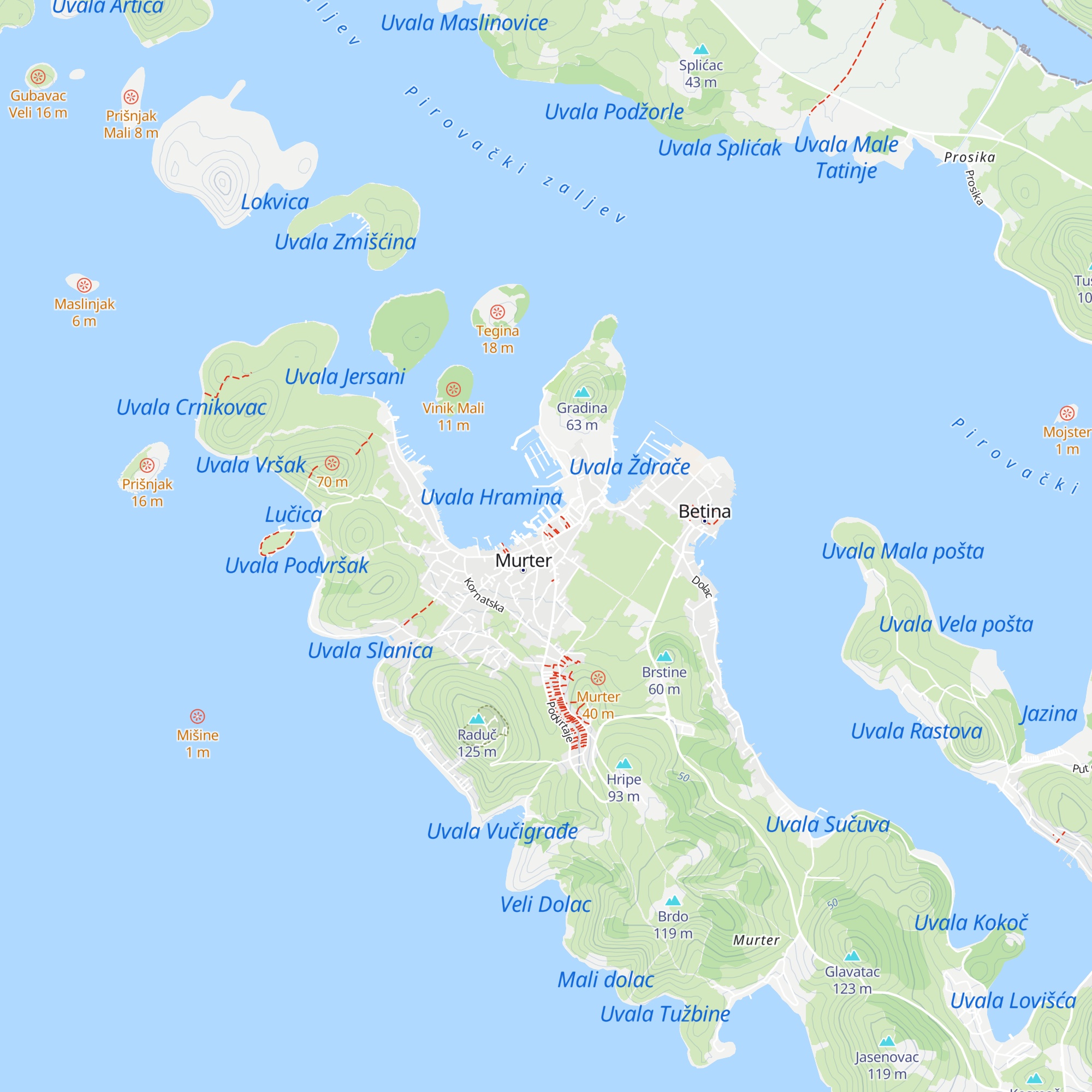 Turistička zajednica općine Murter-Kornati map