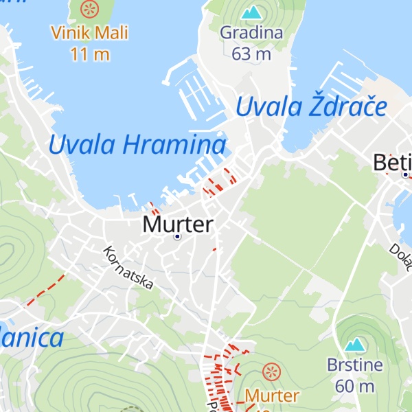 Map of Turistička zajednica općine Murter-Kornati