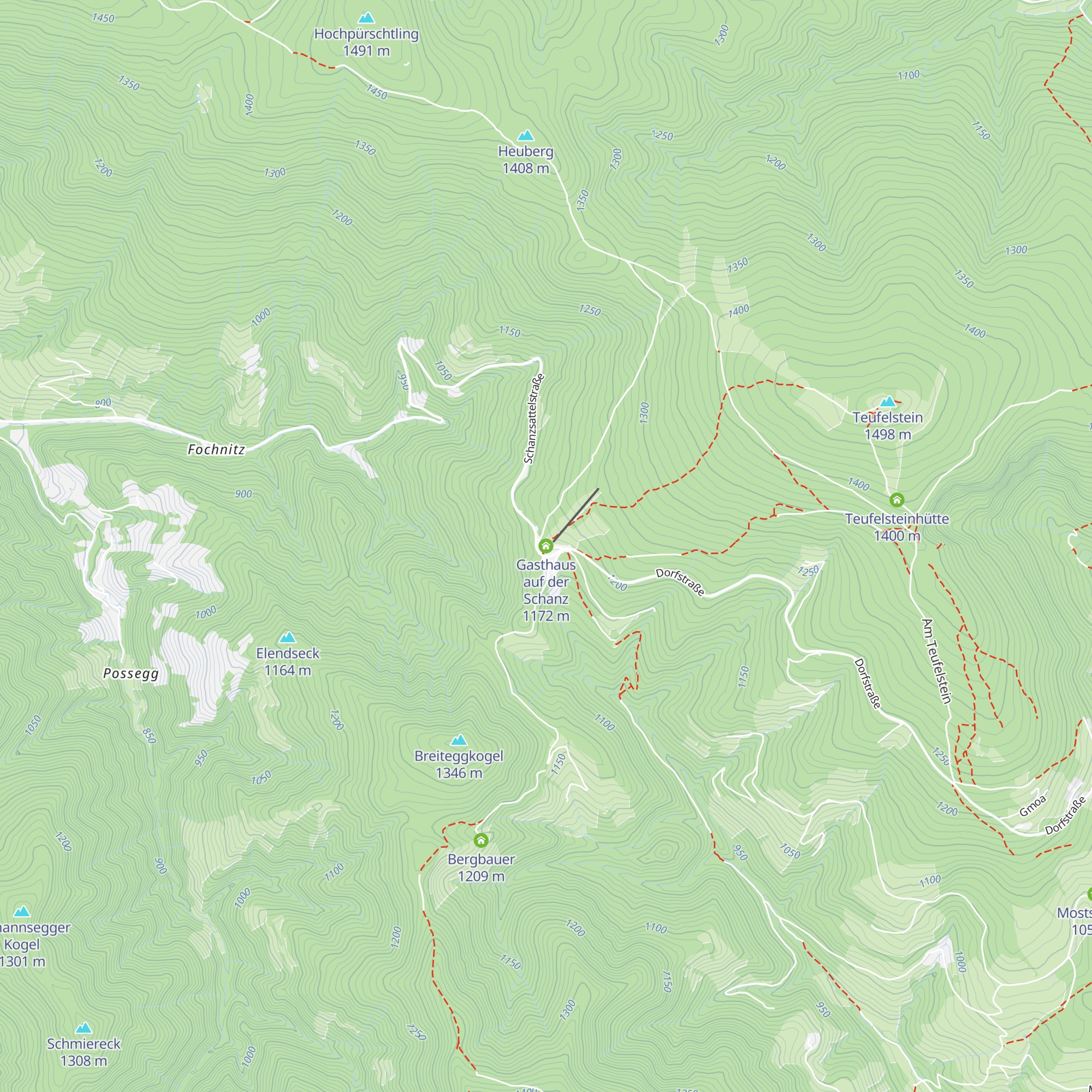 Gasthaus auf der Schanz map