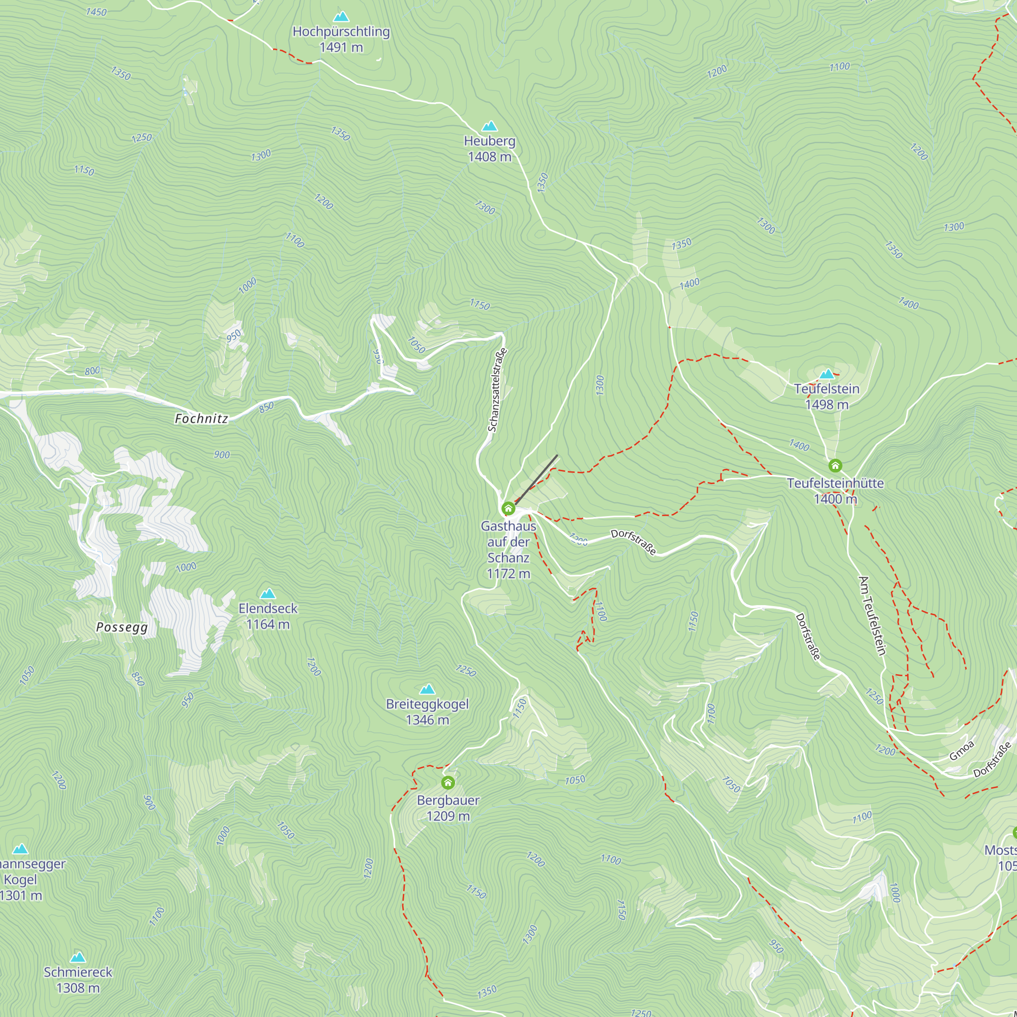 Gasthaus auf der Schanz map