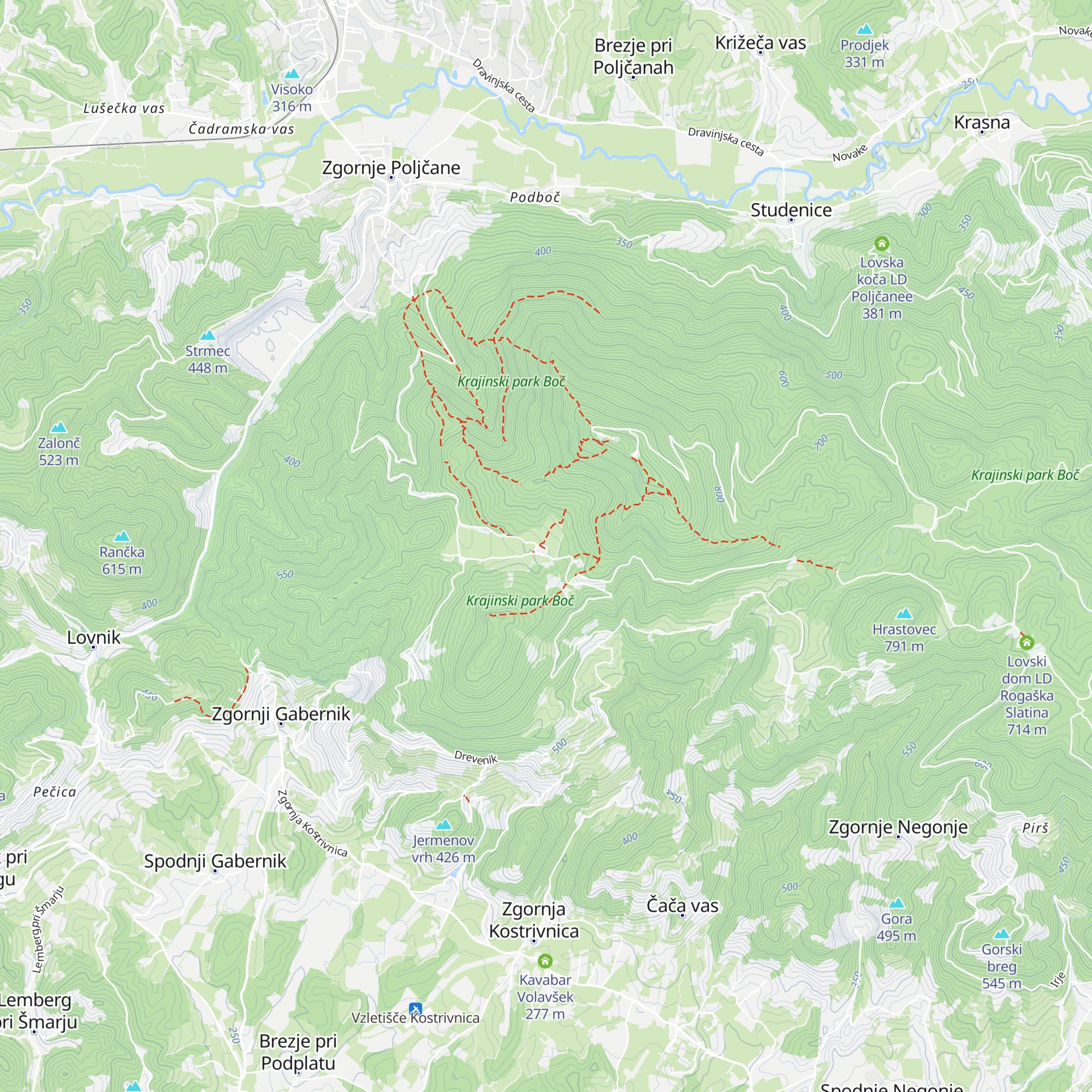 Planinski dom na Boču map