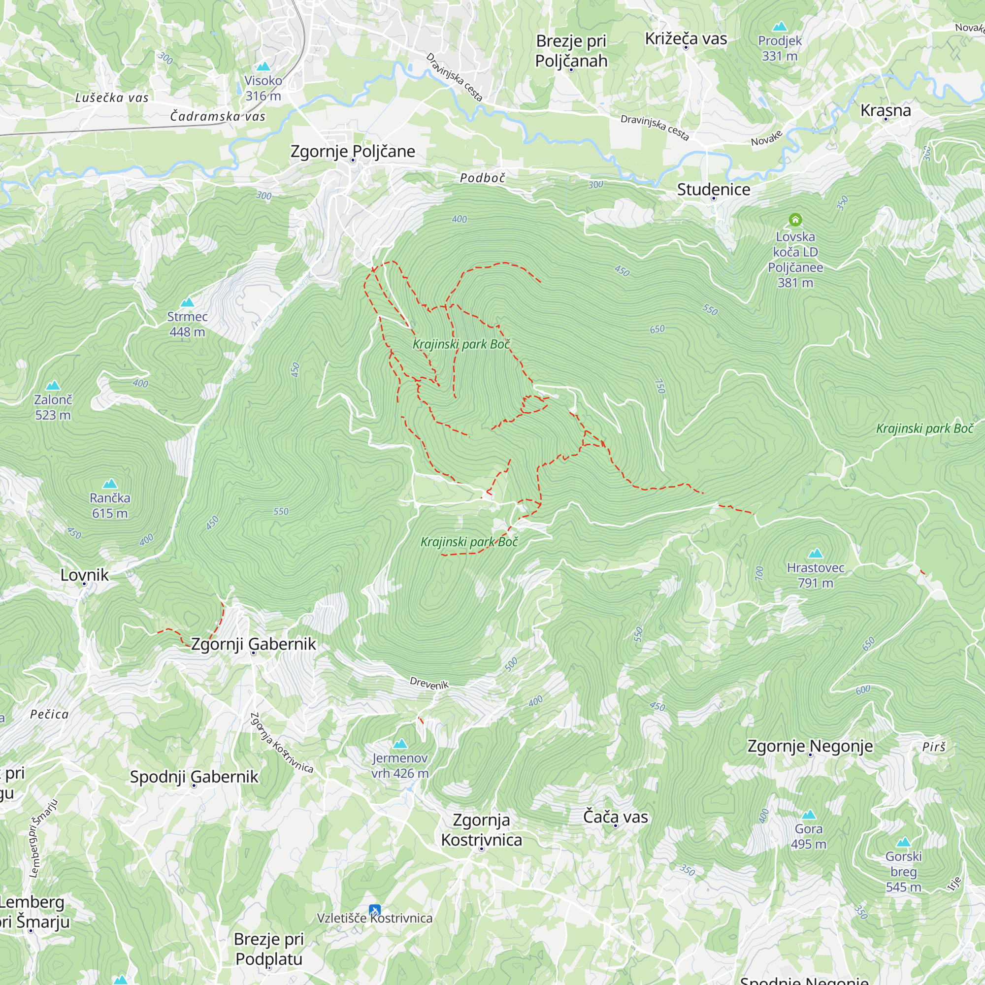 Planinski dom na Boču map