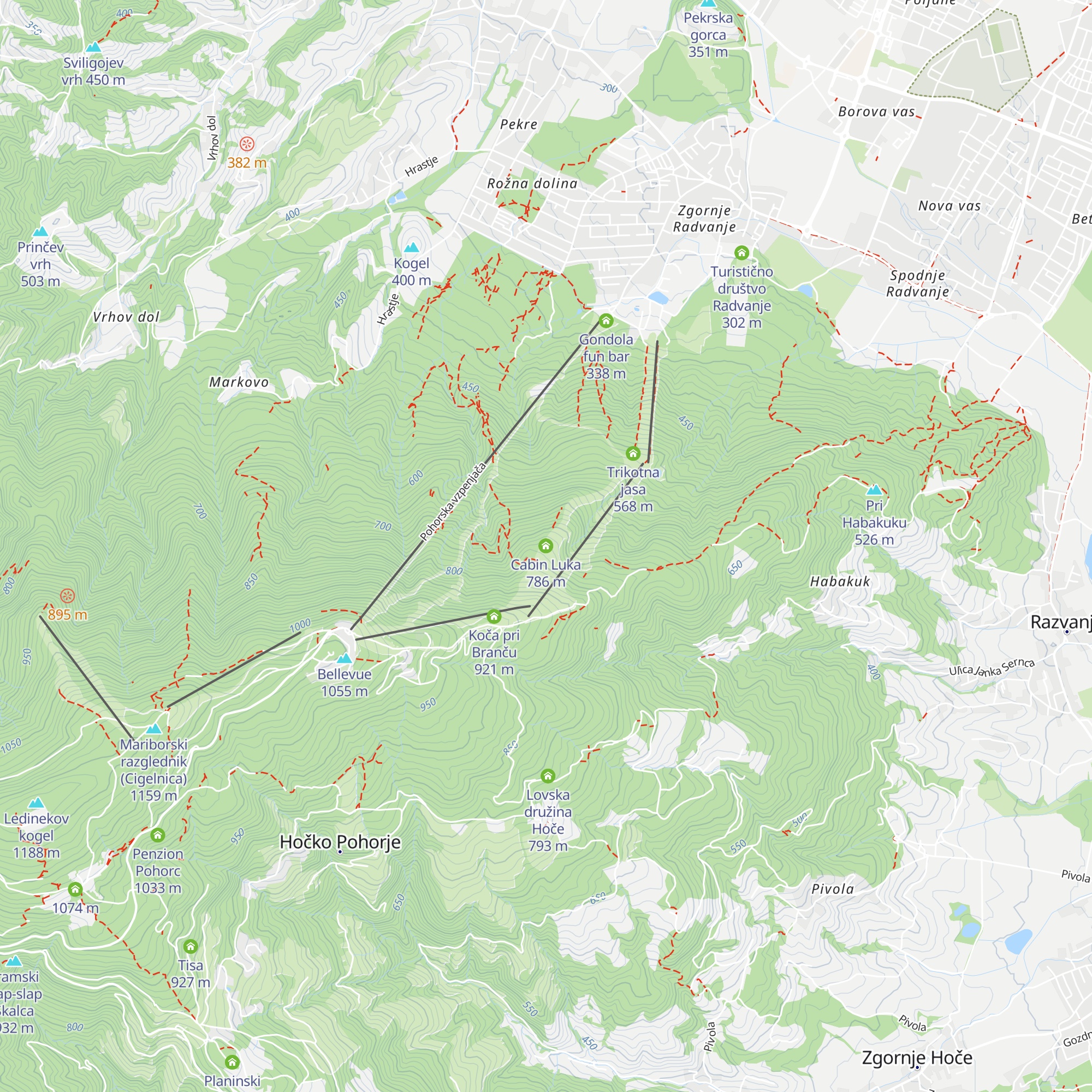 Cabin Luka map