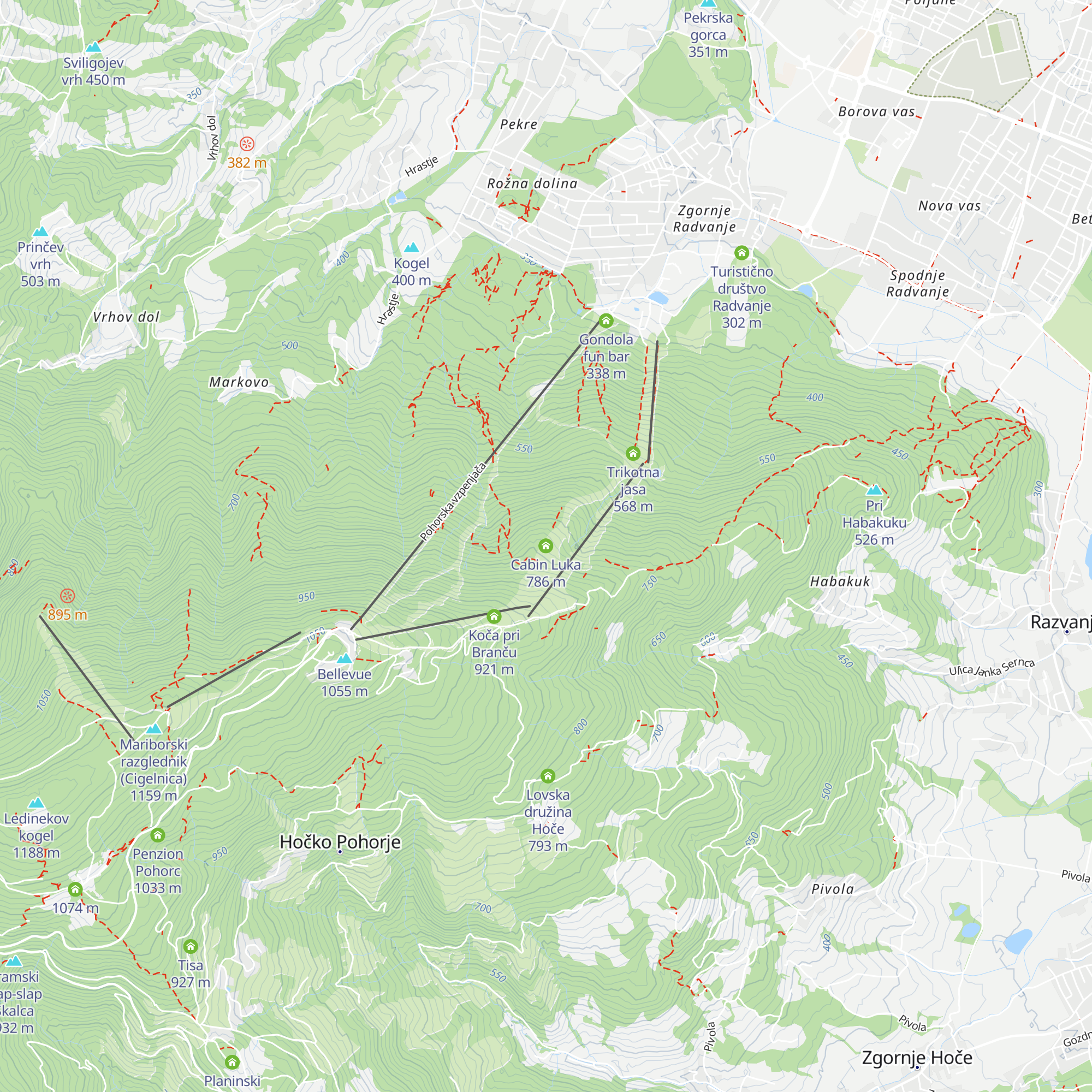 Cabin Luka map