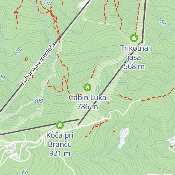 Map of Cabin Luka