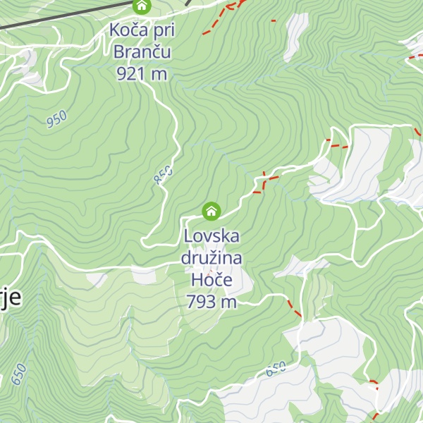 Map of Lovska družina Hoče