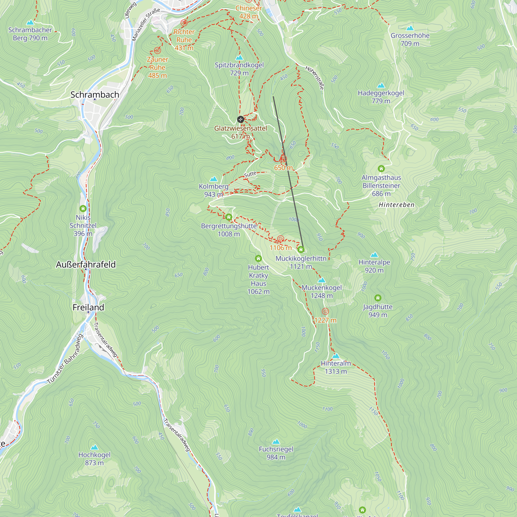 Hubert Kratky Haus map