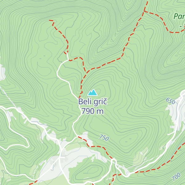 Map of Beli grič