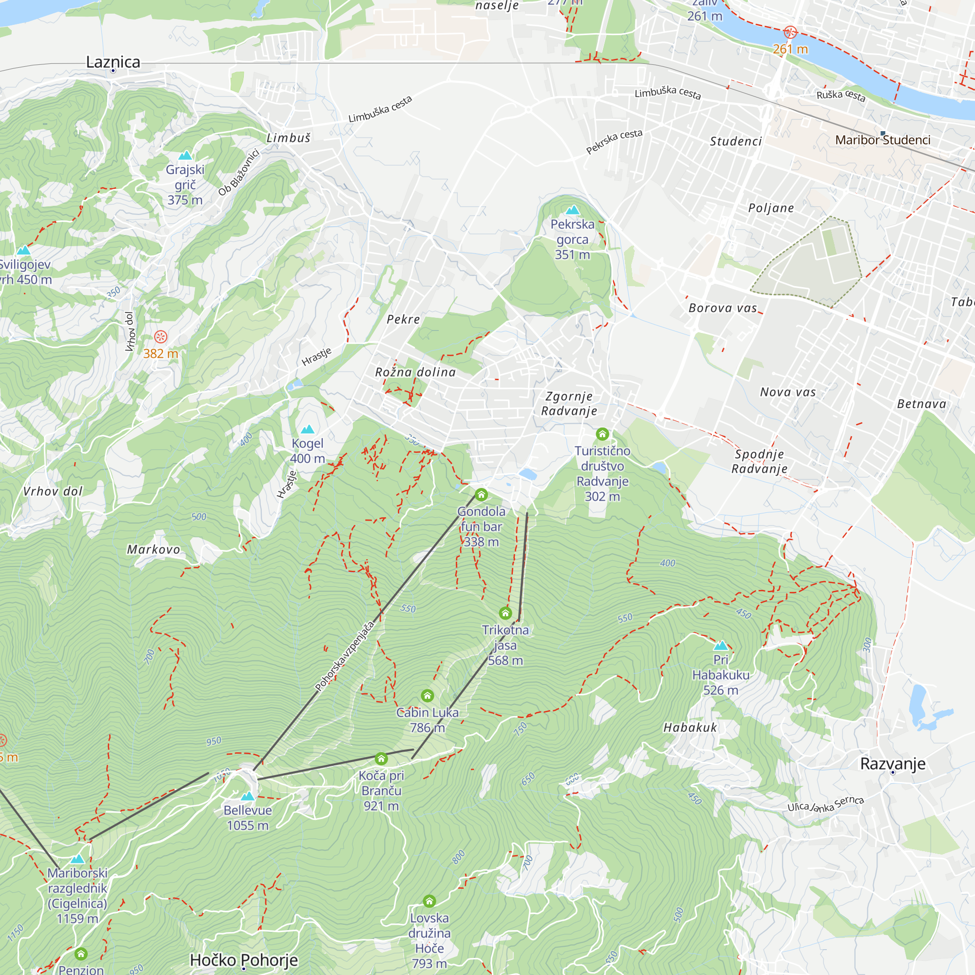 Snežinka map