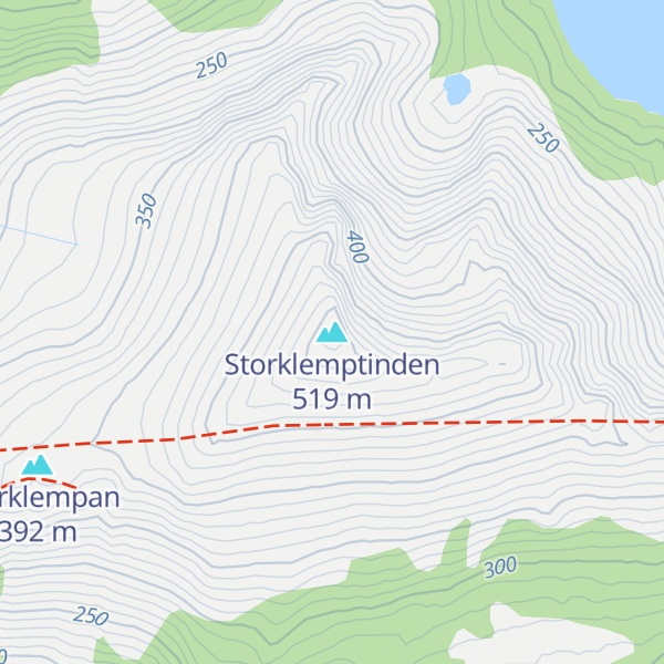 Map of Storklemptinden