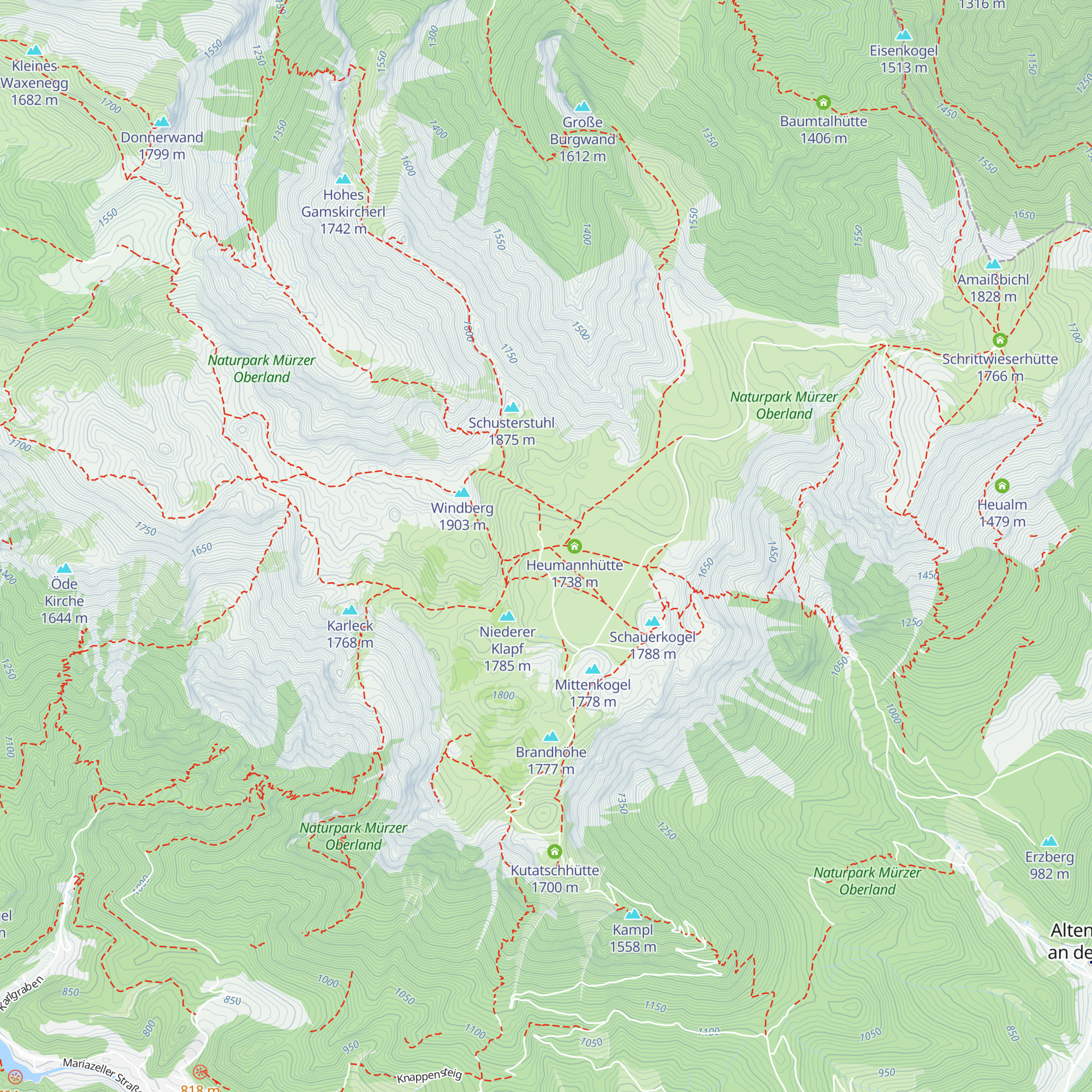 Rinnhoferhütte map
