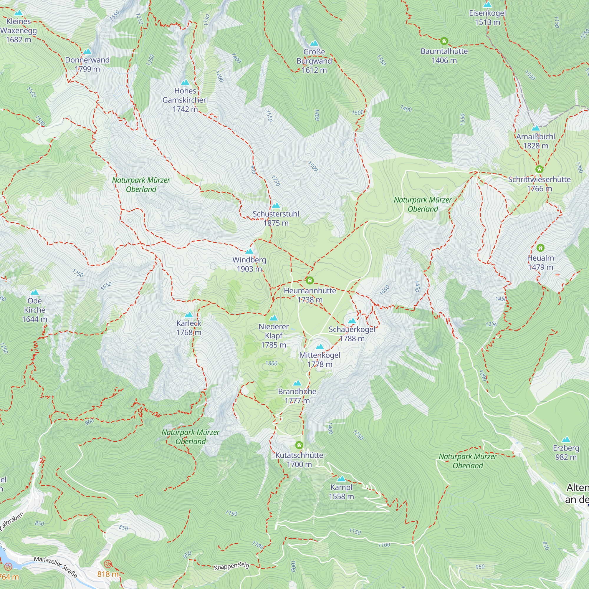 Michlbauerhütte map