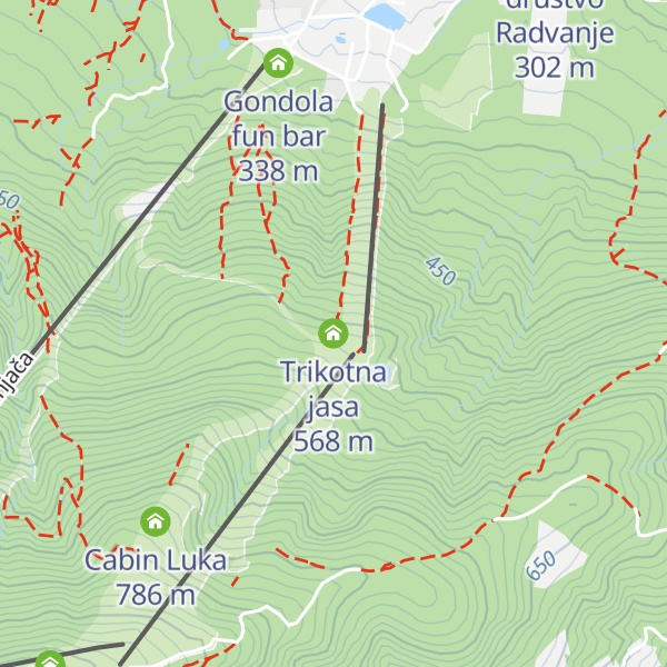 Map of Trikotna jasa