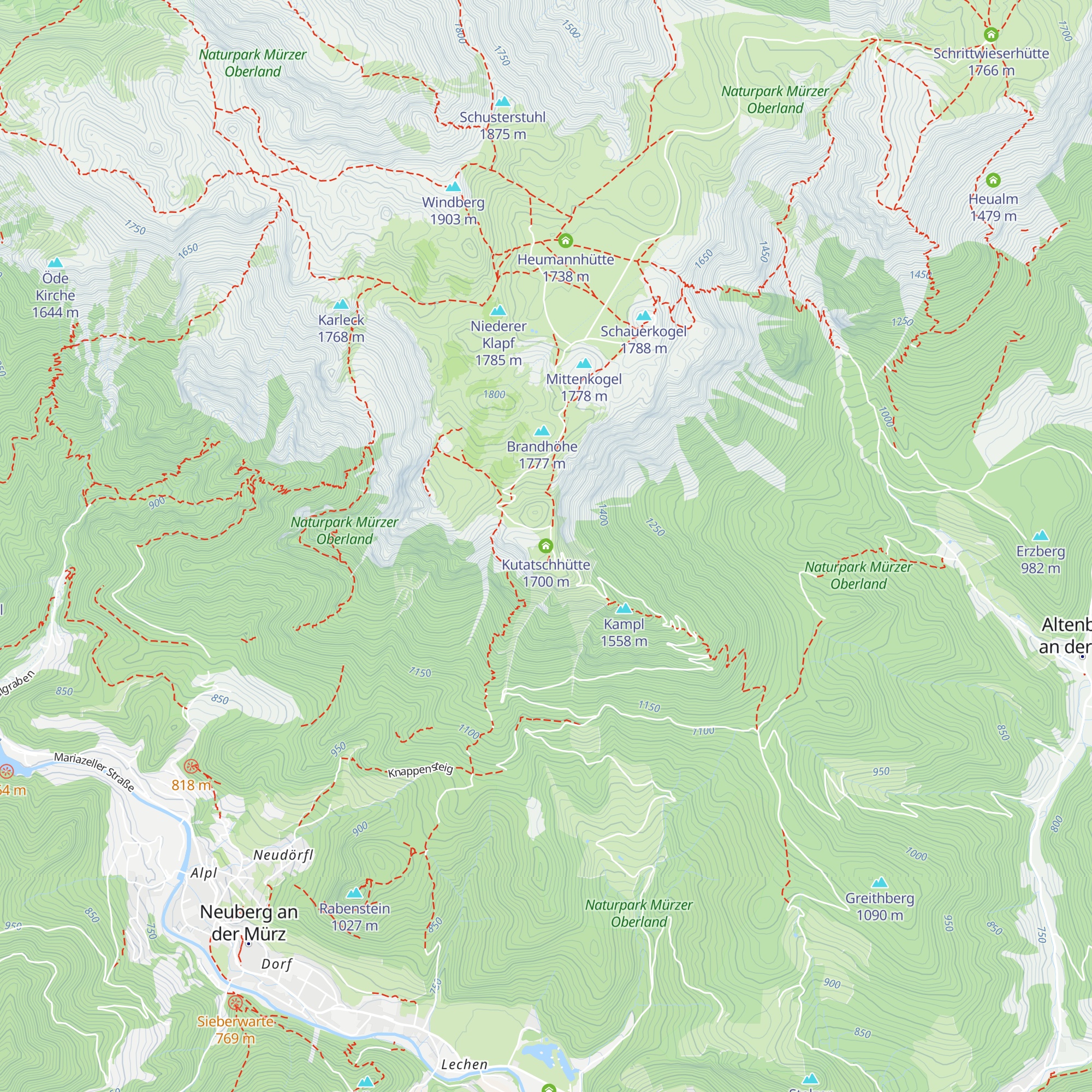 Kutatschhütte map