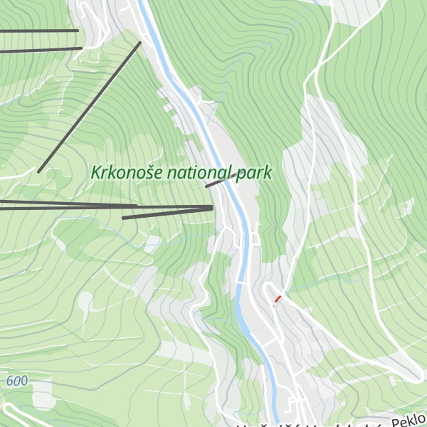Map of Johannova bouda